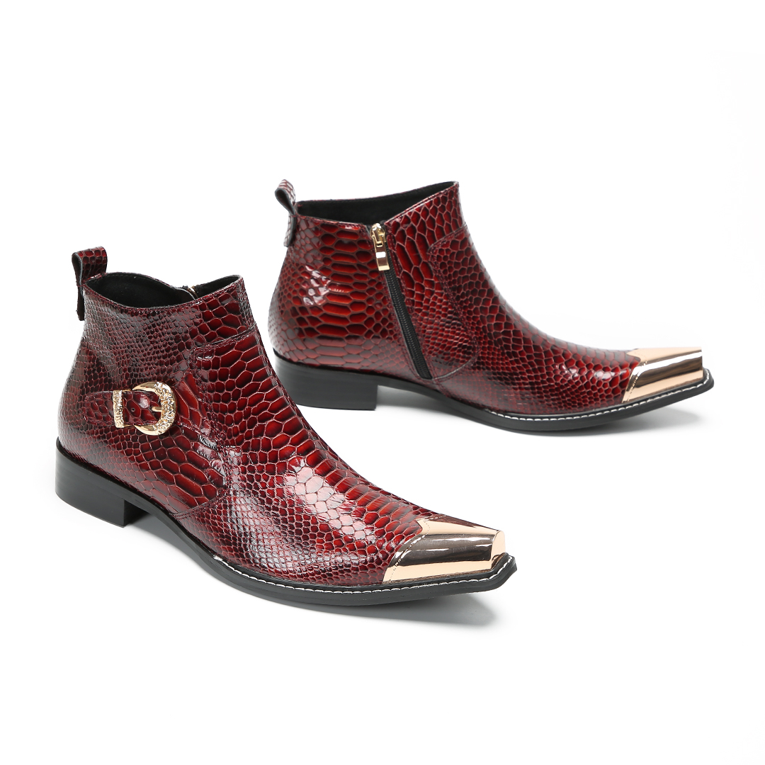 Red Pointed Toe real Leather M - Formal Dress 评论和价格