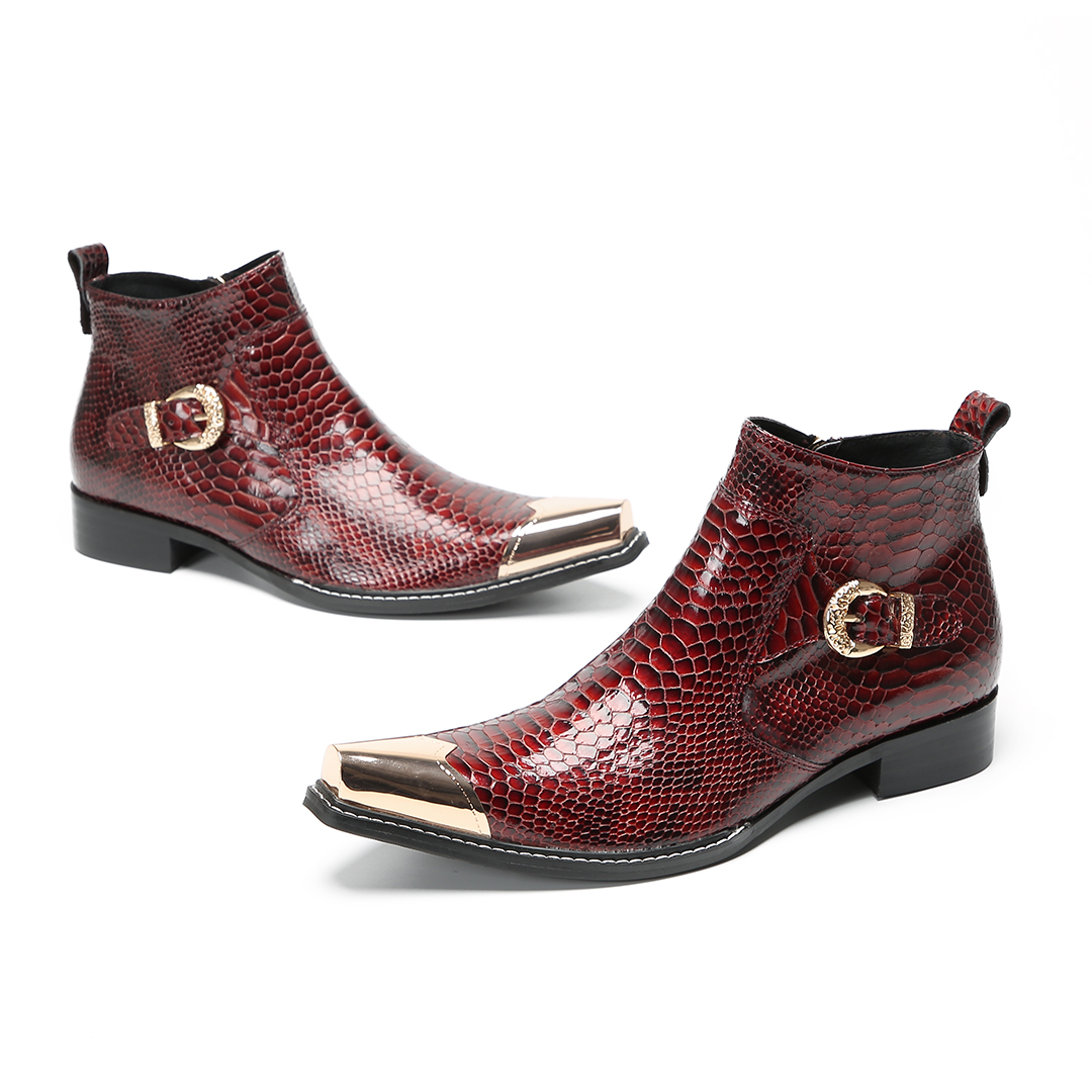 Red Pointed Toe real Leather M - Formal Dress 评论和价格