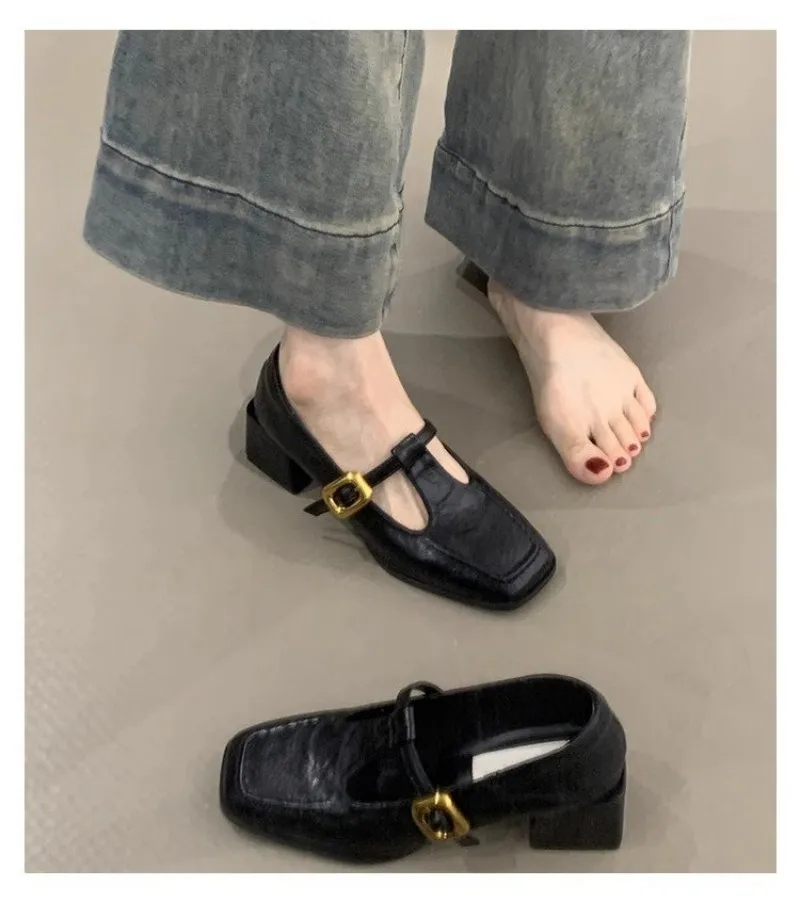 Women Square Toe T-Strap Mary  - Womens Heels 评论和价格