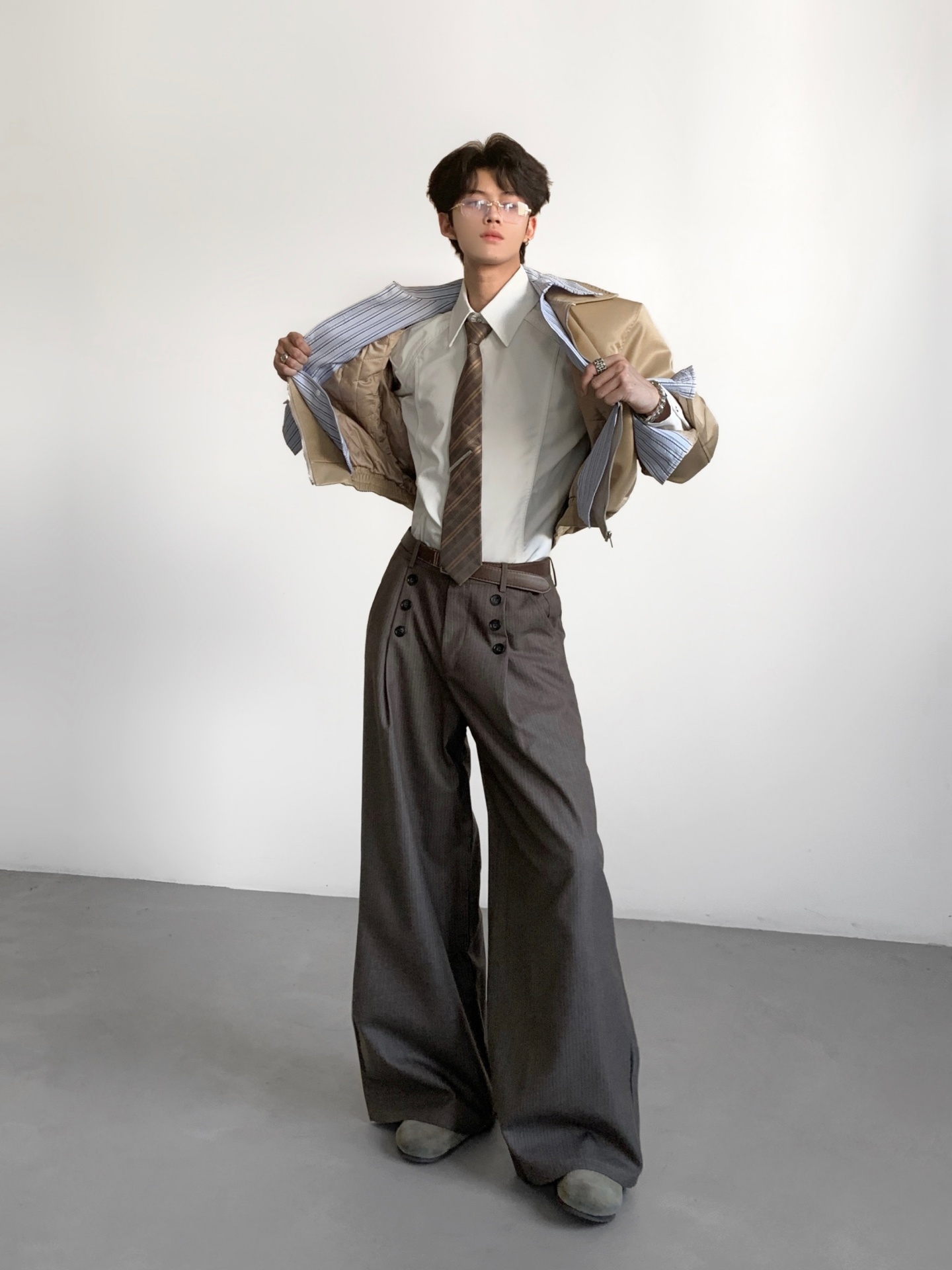Ace Tailors Men's Casual Strip - Tailored Trouser Wide 评论和价格
