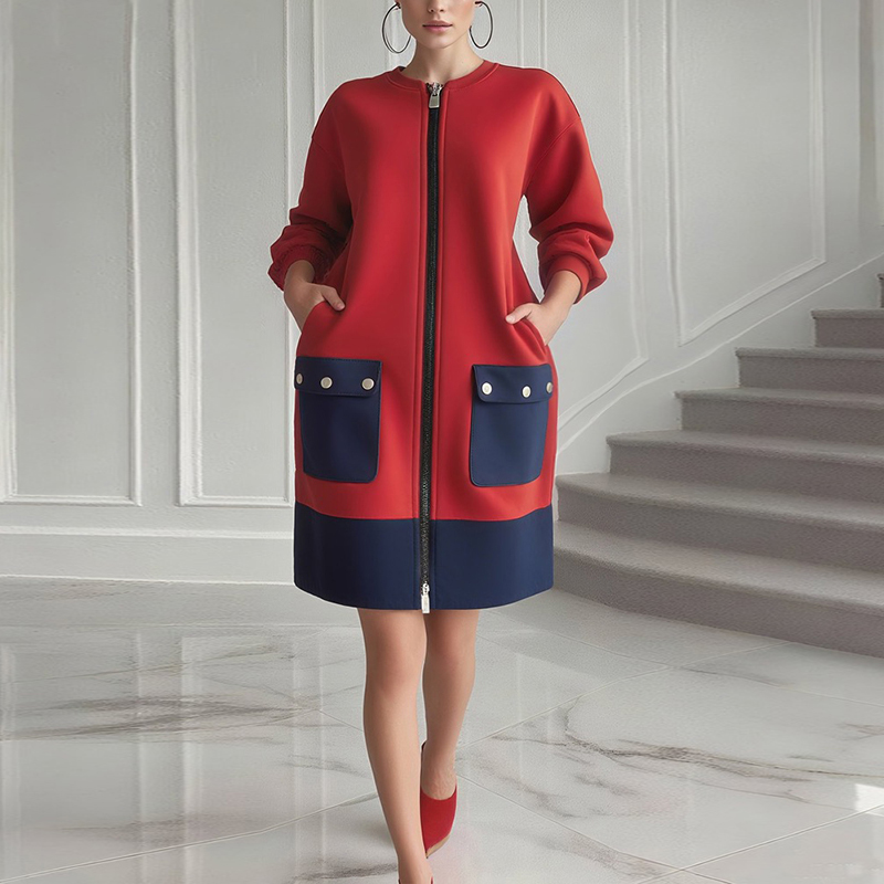 Modigirl Contrast Color Long S - Women'S Red Formal Wear 评论和价格