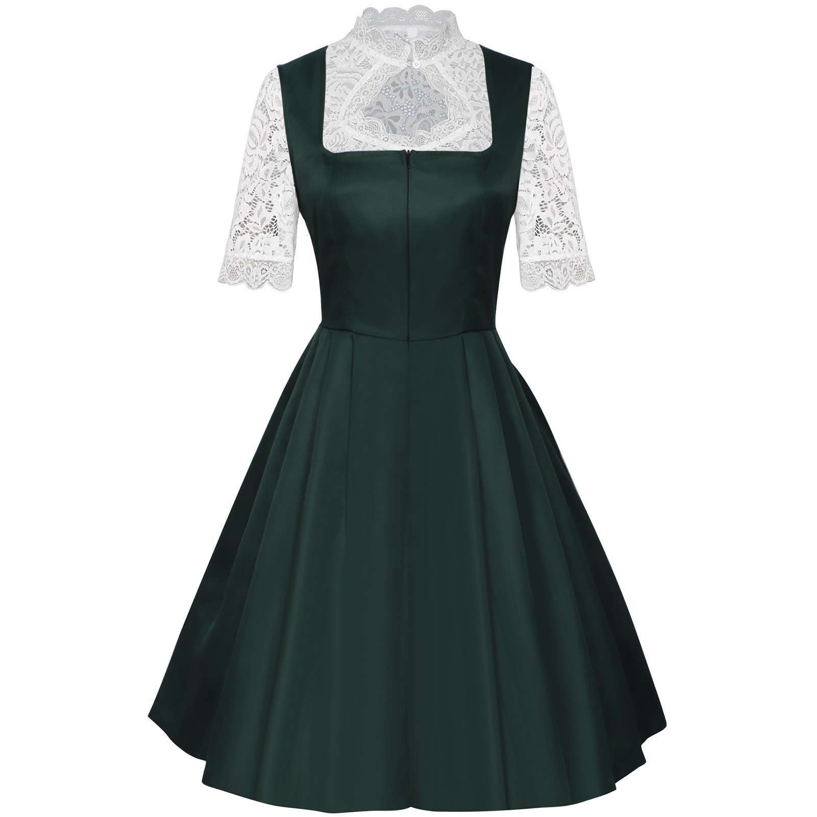 Pleats Set Print Elegant with  - Lace Dress 评论和价格
