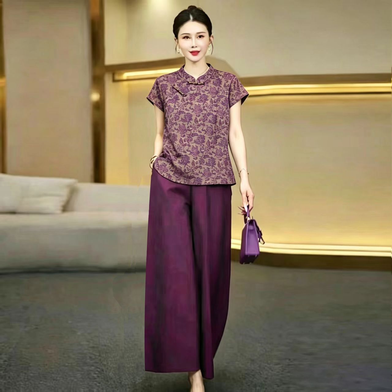 Silk Suit Summer Mother's New  - Silk Blouse 评论和价格