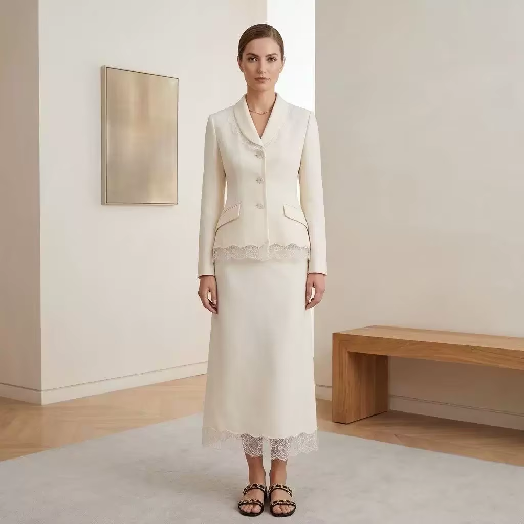 Luxury Wool Silk Blend Skirt S - Formal Skirt 评论和价格
